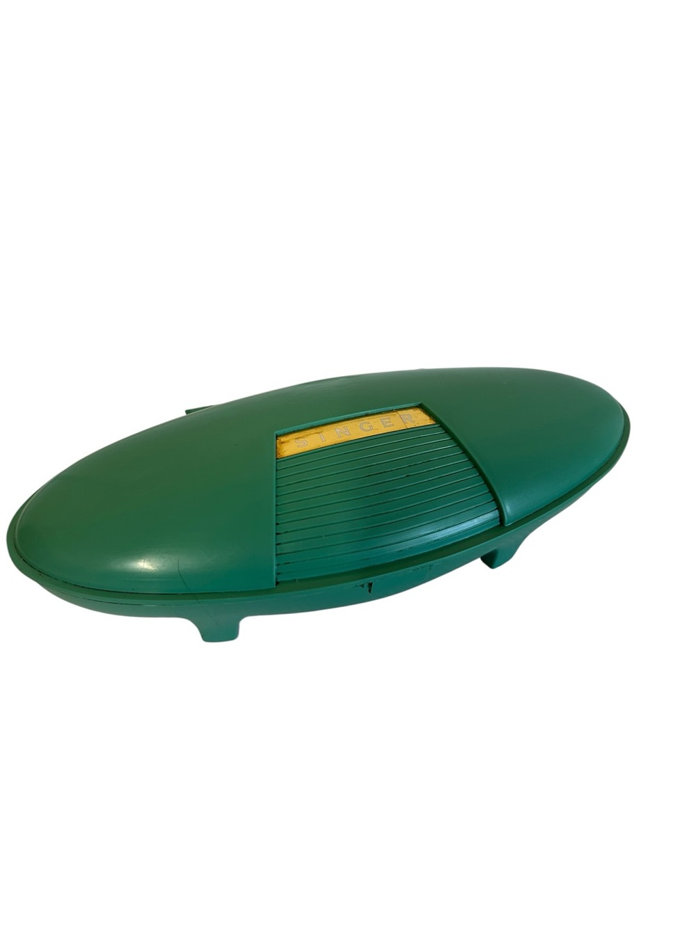 Vintage 1960s Singer Sewing Buttonholer in Atomic Green Turquoise Plastic Case - Picture 3 of 7